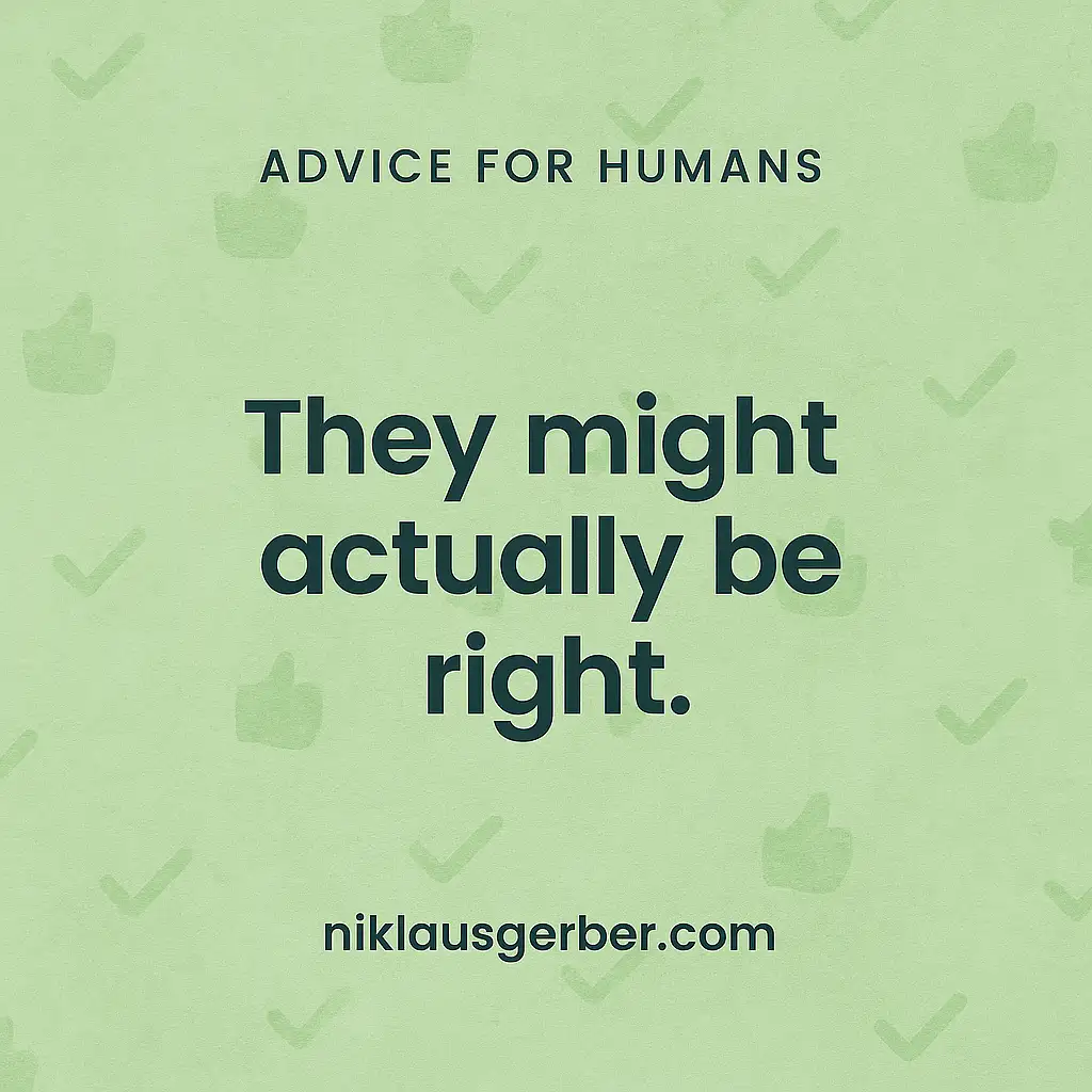 They might actually be right. They might actually be right.